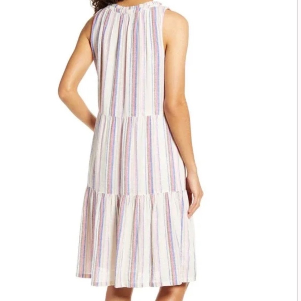 Tommy Bahama String Of Silver Linen-Blend Short Sundress, Coconut, Large - Picture 2 of 14